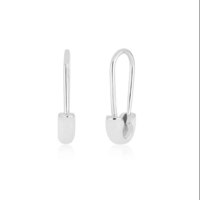 925 Sterling Silver Donna Fashion Pin Orecchini adornati con blu smalto goccia di finitura