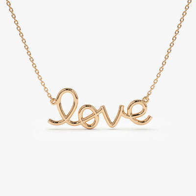 Collare d'amore placcato oro 14K per donne regalo di San Valentino
