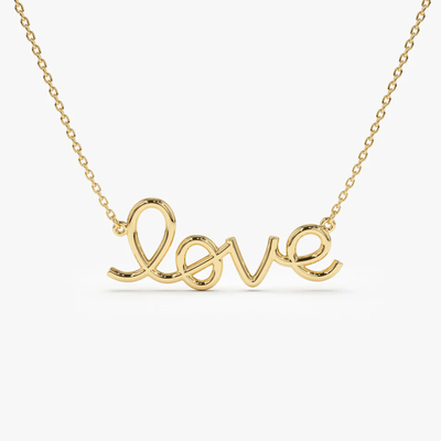 Collare d'amore placcato oro 14K per donne regalo di San Valentino