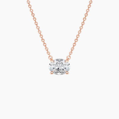 Taglio ovale 5A Bianco Cubico Zirconia Lucente Pendente di Gemme Collare per Donne Gioielli classici