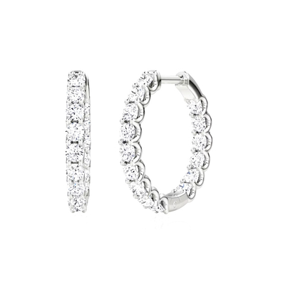 925 Sterling Silver Fine Jewelry Hoop Earrings Perfetti per ogni occasione