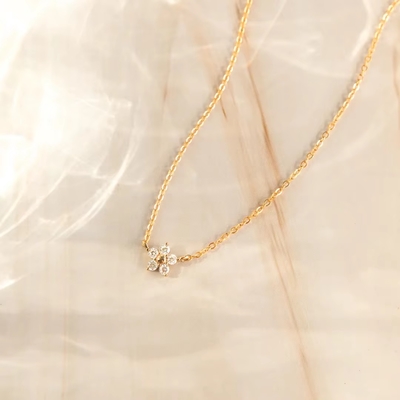 Collana a fiore in argento sterling 925, squisita e alla moda, placcata rodio, per fidanzamento, matrimonio, festa, regalo perfetto per fidanzate