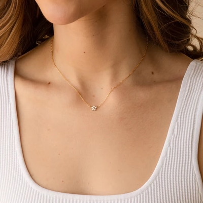 Collana a fiore in argento sterling 925, squisita e alla moda, placcata rodio, per fidanzamento, matrimonio, festa, regalo perfetto per fidanzate