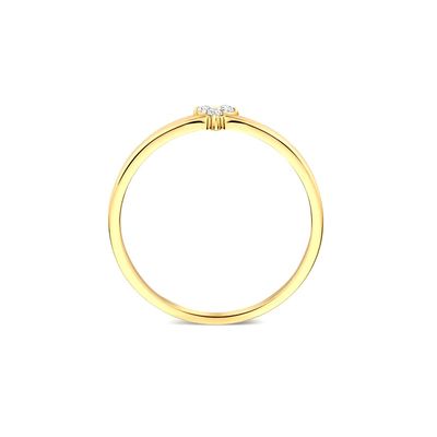 925 Sterling Silver Gold Plated CZ Anello di loto per donne