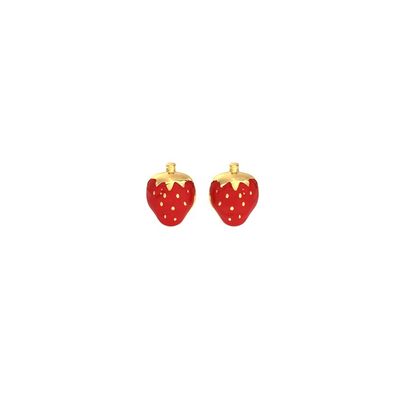 Orecchini per bambini 925 Sterling Silver Strawberry Stud 92,5% Purezza