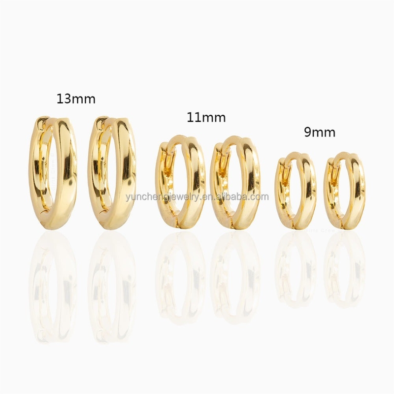 Gioielli d'argento finissimi Minimalista 18K Oro 9MM 11MM 13MM Hoop Set per FedEx DHL UPS TNT EMS Spedizione
