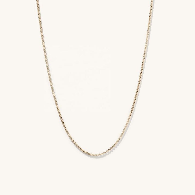 Manifattura 18K oro rivestito con scatola rotonda collana con spedizione veloce e logo personalizzabile