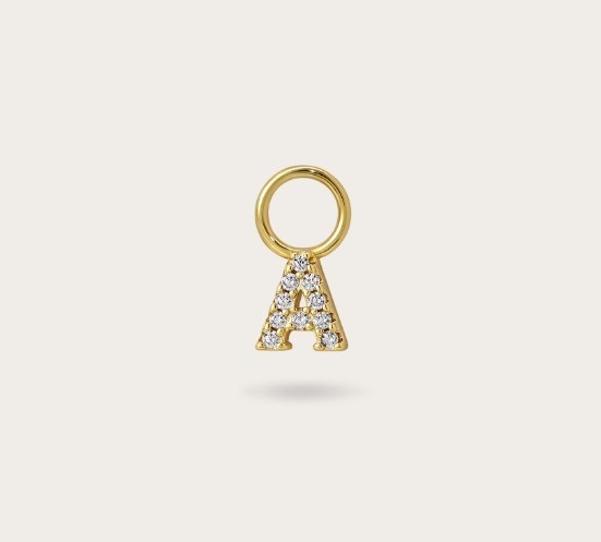 Logo 925 e Mini 18K Gold personalizzato Charm iniziale 925 Sterling Silver Personal Pendant