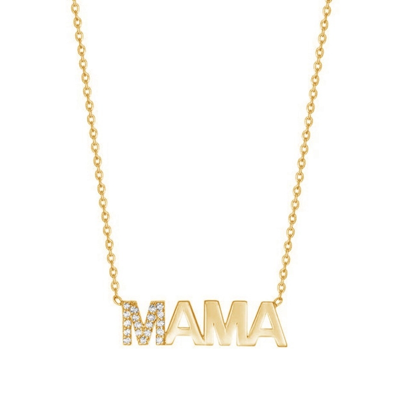 Fidanzamento 2022 Unico MAMA 18K Oro all'ingrosso Giorni della mamma Regali 925 Sterling Colletto d'argento Gioielli