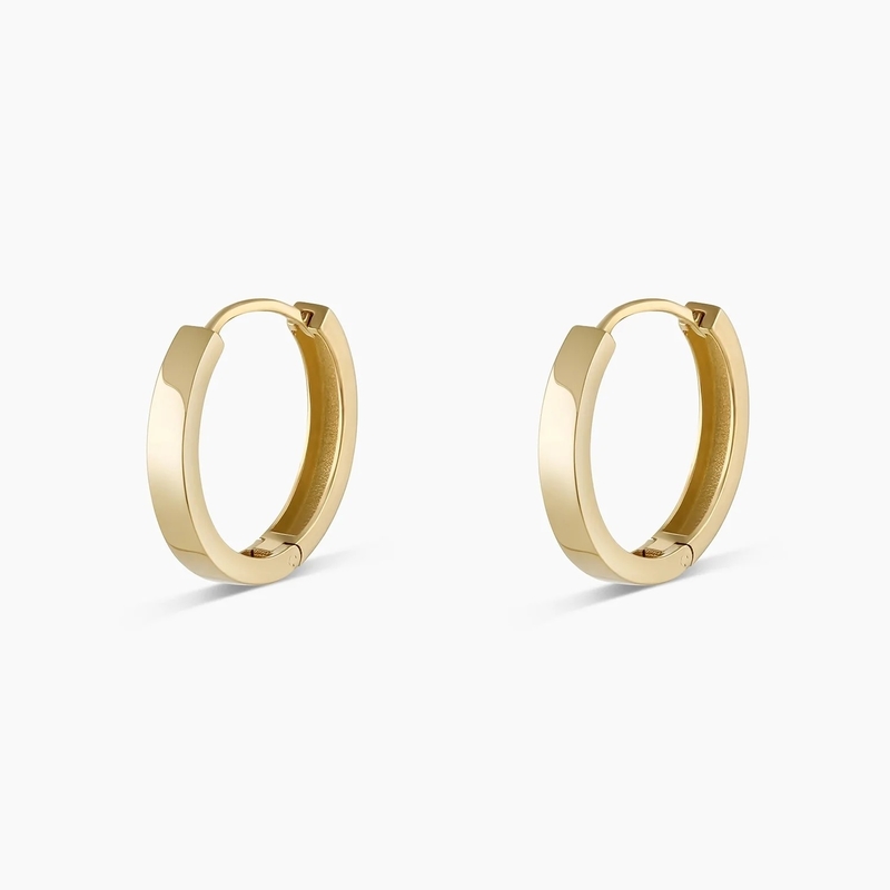 18K oro placcato semplice abbracci solidi orecchini di moda gioielli per ragazze design classico
