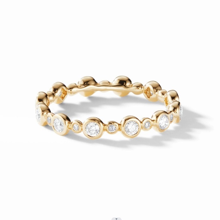 Classics Zircon Eternity Band Gioielli dorati US Size 10 Chiaro CZ Anello