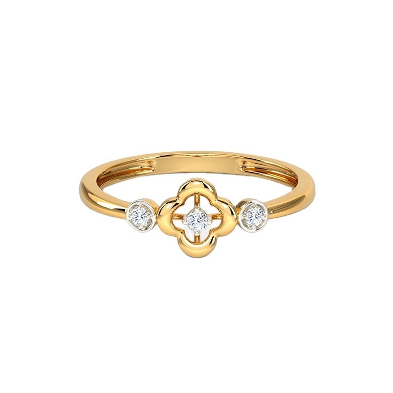 Anelli per Unisex 925 Sterling Silver Triad Clover Ring su Brazilian Ring Band Gioielli