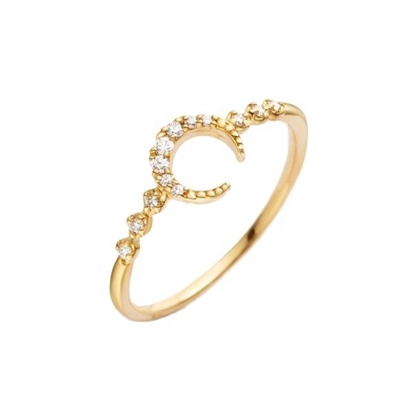 Anello lunare d'argento 925 da uomo con 14k 18k 24k oro dal Brasile 2022