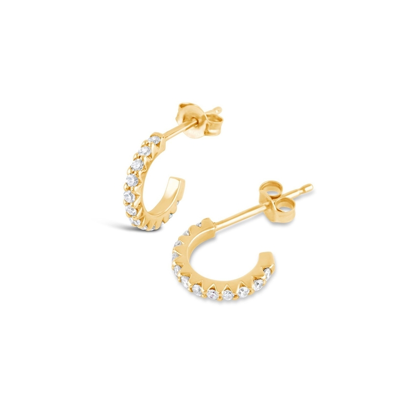 Ricambi in oro 18K mini cubo zircon piccolo anelli a anello aperto con taglio principessa