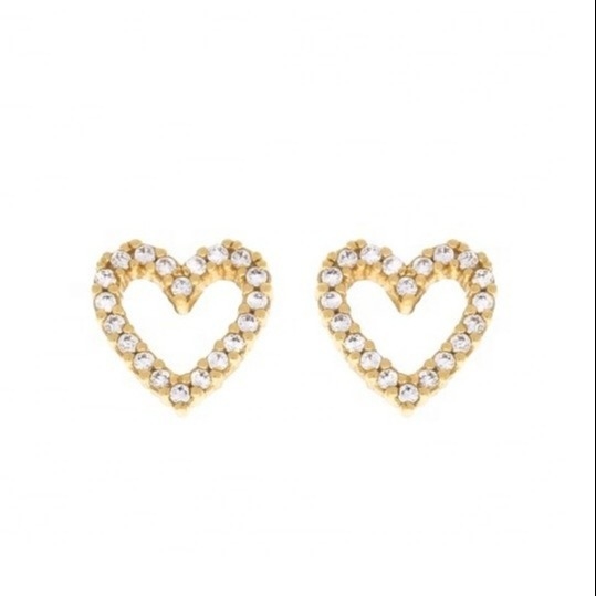 Orecchini di cuore in argento sterling in ottone/rame/925