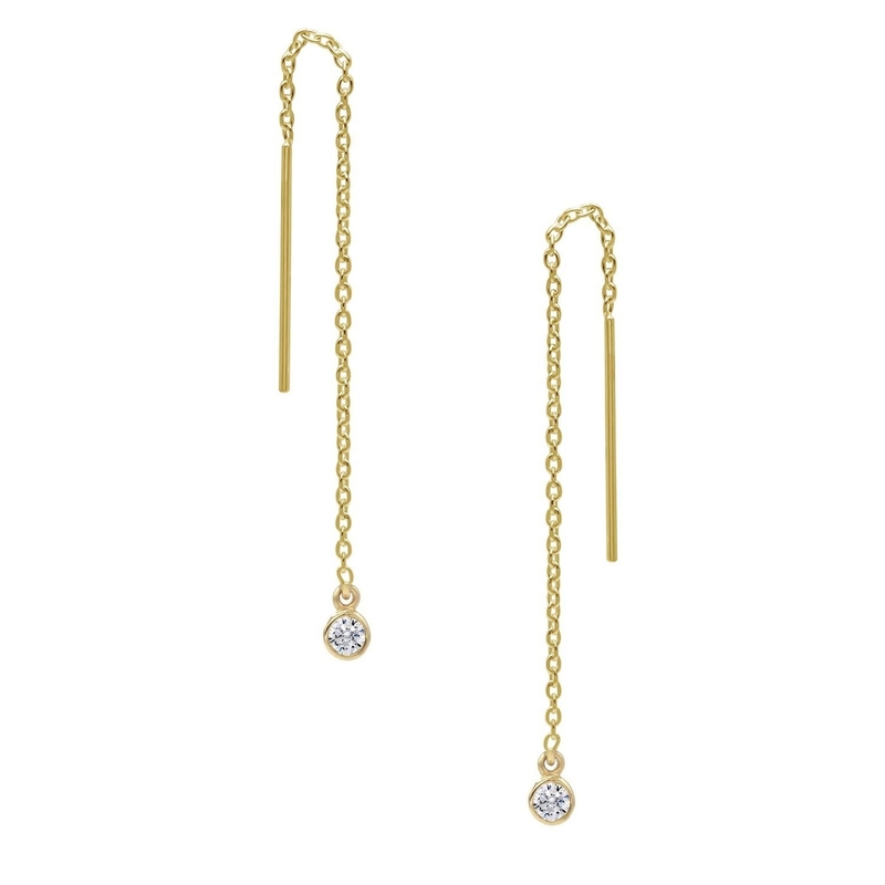 925 Sterling Sterling Simply 18k Gold Plaked Women's Drop Drop Dlowing Earring