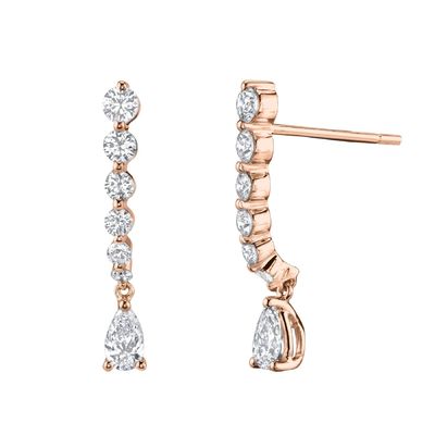 925 Sterling Silver White Pear Drop Cubic Zircon Orecchini per le esigenze del cliente