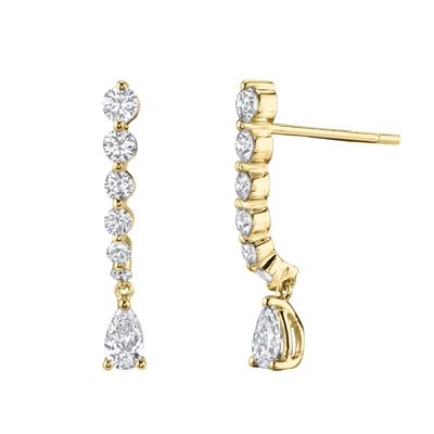 925 Sterling Silver White Pear Drop Cubic Zircon Orecchini per le esigenze del cliente
