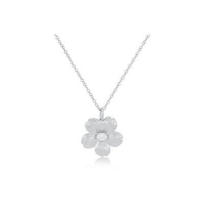 925 Sterling Silver Material Type Gold Plated Dainty Cherry Blossom Flower Pendants