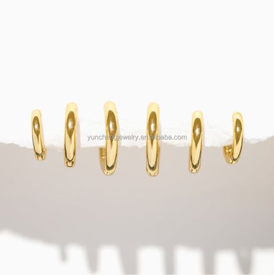 Gioielli d'argento finissimi Minimalista 18K Oro 9MM 11MM 13MM Hoop Set per FedEx DHL UPS TNT EMS Spedizione
