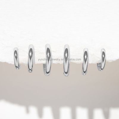 Gioielli d'argento finissimi Minimalista 18K Oro 9MM 11MM 13MM Hoop Set per FedEx DHL UPS TNT EMS Spedizione