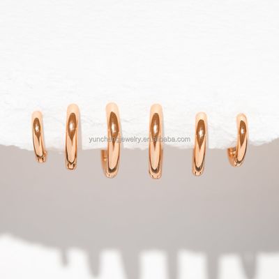 Gioielli d'argento finissimi Minimalista 18K Oro 9MM 11MM 13MM Hoop Set per FedEx DHL UPS TNT EMS Spedizione