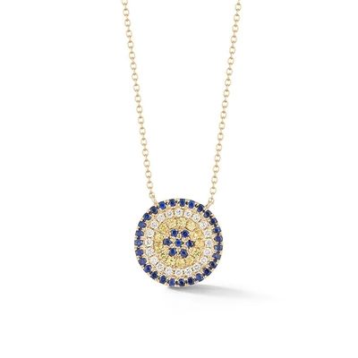 Collare blu e bianco CZ cerchio a forma di 925 sterling silver per il look straordinario delle ragazze