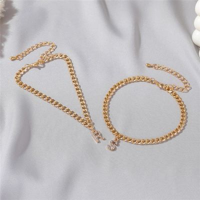 Pulsera da tennis da donna in ottone di moda in oro 18K personalizzata