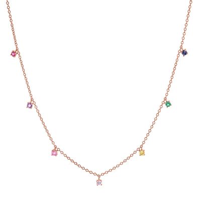Collare per bambini in argento 925 con arcobaleno giocoso