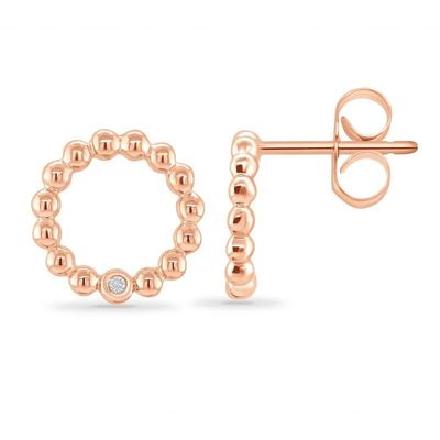 925 Sterling Silver Women's Round Shape Bezel Setting Solitaire Stud Earrings con opzioni di dimensioni personalizzate