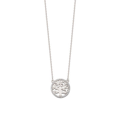 Occasione di festa 18K oro placcato Sterling argento albero della vita pendente collana per donne