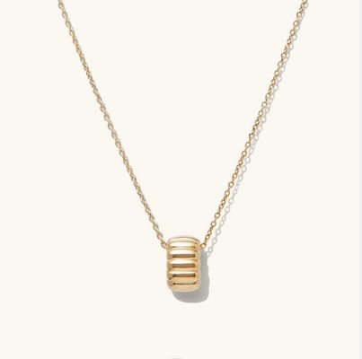 Collare in oro 925 Sterling Silver Simple Single Beaded Circle Charm Pendant Necklace OEM