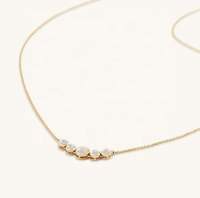 Collare in oro di 18 carati di rodio donna 1,2 mm di oro bianco
