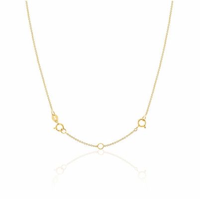Pallato d' oro 925 Sterling Silver Bracelet e Necklace Catena di estensore per anniversario
