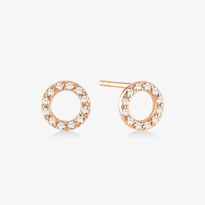 Orecchini in oro 18K 925 Sterling Silver Classic Stud per ragazze Accessori di moda
