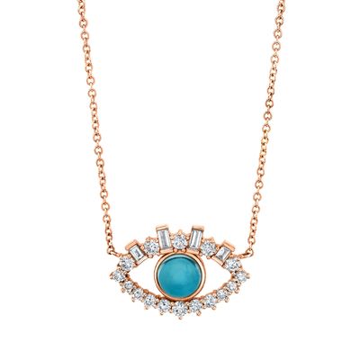 18K oro placcato baguette cubo zircone 925 sterling argento donna occhio cattivo collana