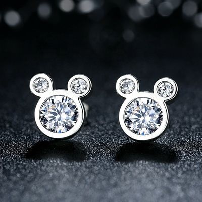 Apprezzamento da parte di terzi Certificato Bambini Gioielli 925 Sterling Silver Mouse Earrings