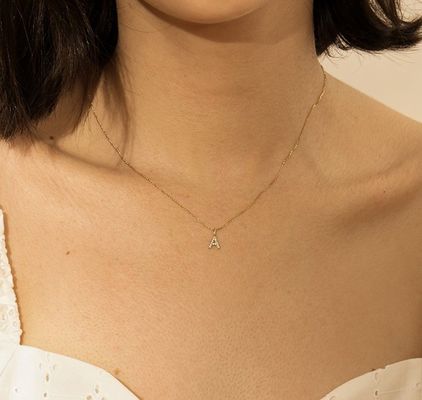 Nickel Free 925 Sterling Silver Letter Un Colletto Di diamanti