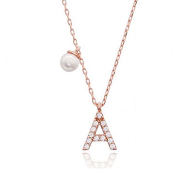 Nickel Free 925 Sterling Silver Letter Un Colletto Di diamanti