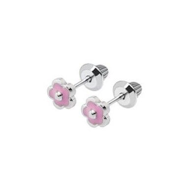 Carino, di tendenza, rosa, fiore, smalto, cervello, orologio, design in argento, 925 sterling