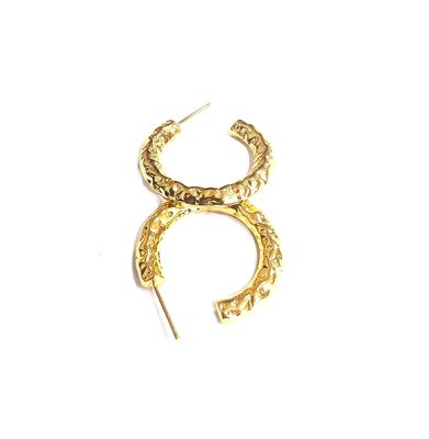 ODM 18K orecchini per anelli in oro a tubo con placcatura in oro giallo orecchini per anelli tubolari