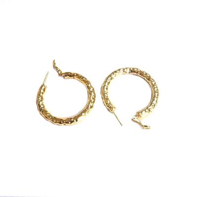 18K Oro giallo placcato Cerchio di cerchio in ottone Tessitura Superficie Cerchi di cerchio in ottone
