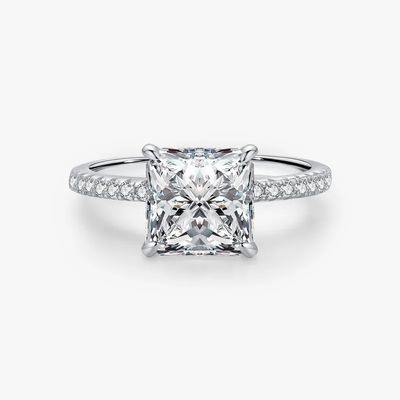 Eleganti anelli da sposa in argento sterling 925 tagliati al ghiaccio