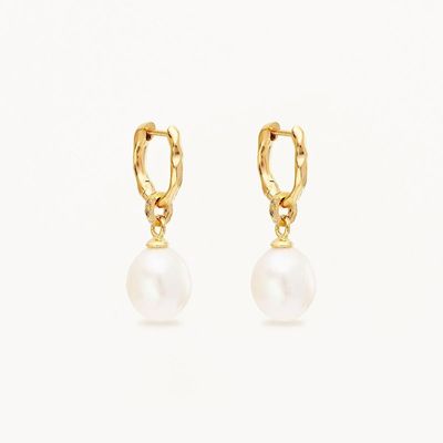925 Cercei in argento con goccia di perla ZIRCON