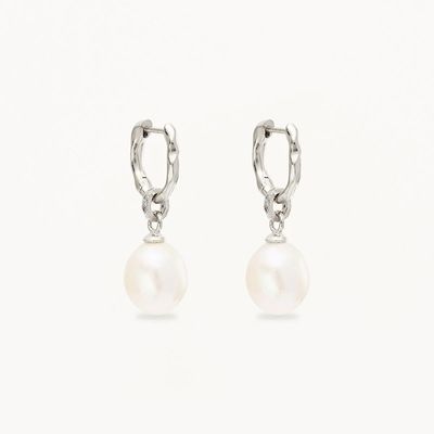 925 Cercei in argento con goccia di perla ZIRCON