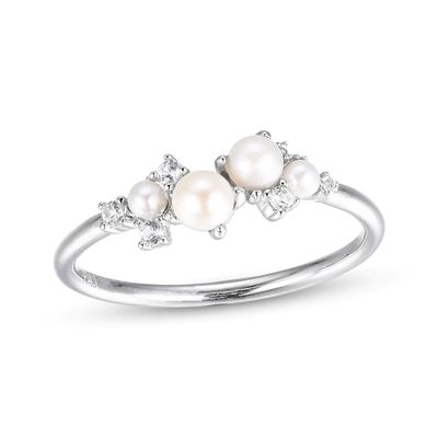Anelli da fidanzamento bianchi CZ impilabili in argento sterling 925 taglia 3-10 anelli da fidanzamento perle