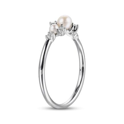 Anelli da fidanzamento bianchi CZ impilabili in argento sterling 925 taglia 3-10 anelli da fidanzamento perle