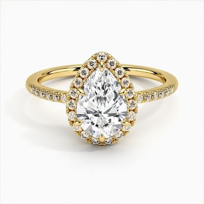 Anelli di fidanzamento 925 Sterling Silver Halo White Gold Plated