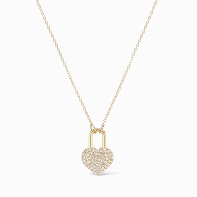 Moderno Dorato 925 Sterling Argento Cuore Medaglione Incantatore Pendente Colletto