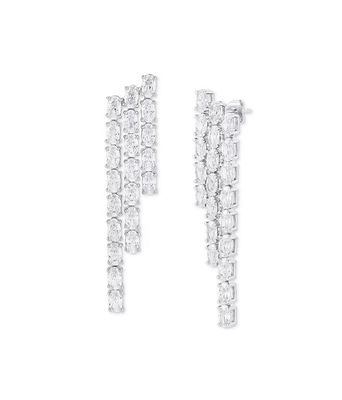 Ovale Tenis Bianco Cubo Zircon Orecchini per Donne Gioielli di lusso